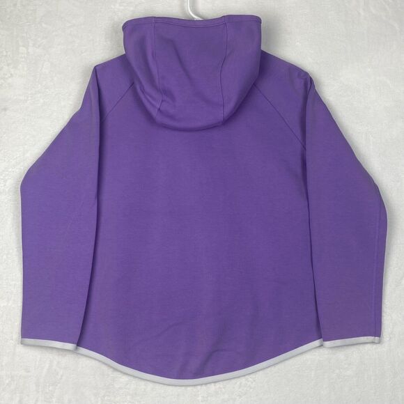 Nike Tech Zip Up Sweater Womens Small Purple Cape Hoodie Swoosh Logo Pockets - Picture 3 of 15